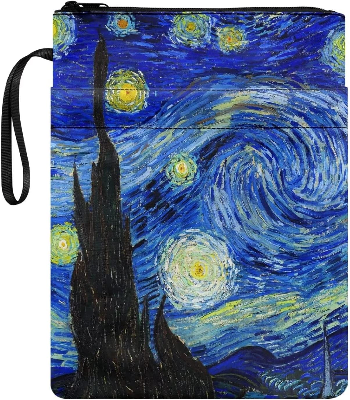 Suobstales Starry Night Books Sleeve with Zipper Book Lover Book Cover Protector Sleeve for Paperback Hardcover Book Nerd Gift for Girls Teens Kids