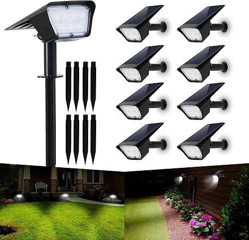 Focos solares para exteriores, estaca de iluminación impermeable IP65, luces LED solares para exteriores, para césped, árboles, pasarela, patio Focos solares para exteriores, estaca de iluminación impermeable IP65, luces LED solares para exteriores, para césped, árboles, pasarela, patio