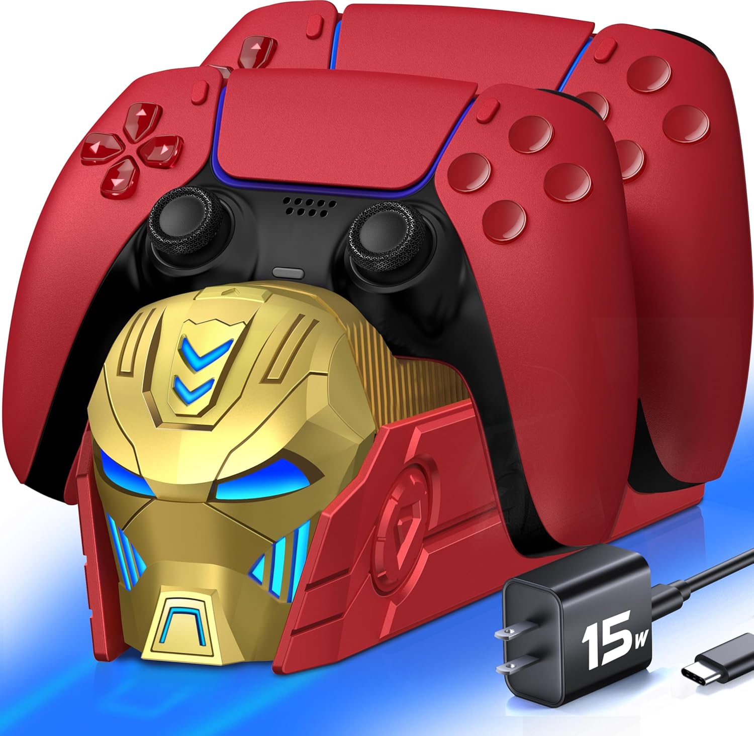 Charger Station for PlayStation 5 Dual Controllers-Fast PS5 Dual Controller Stand Charger Dock with AC Adapter-LED PS5 Controller Charging Station Accessories -Yellow Charger Station for PlayStation 5 Dual Controllers-Fast PS5 Dual Controller Stand Charger Dock with AC Adapter-LED PS5 Controller Charging Station Accessories -Yellow