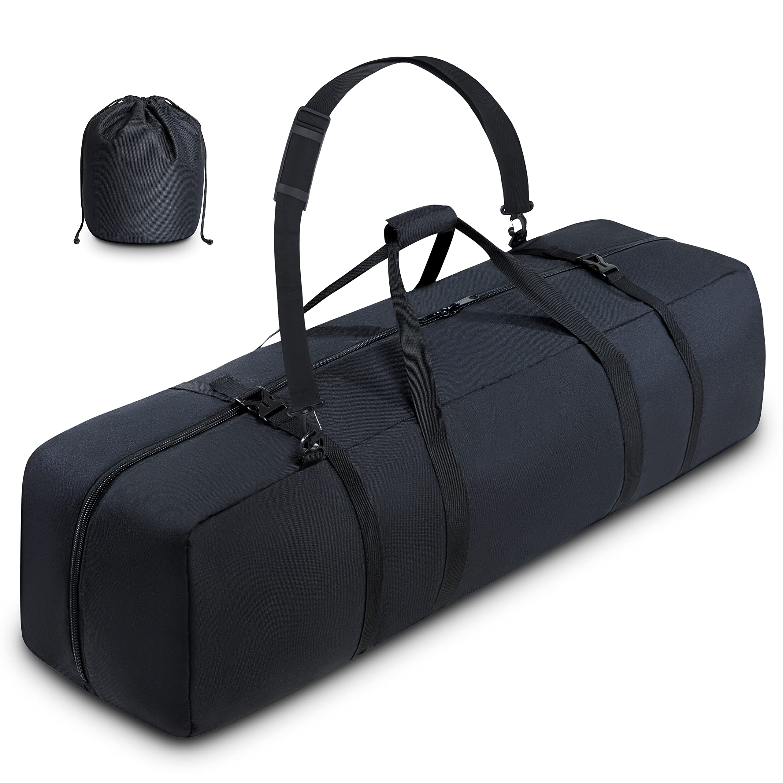 Mehrzweck-Teleskoptasche, stoßdämpfende Teleskop-Tragetasche mit verstellbarem Schultergurt und extra Stauraum, wasserabweisend (99x31x31 cm)