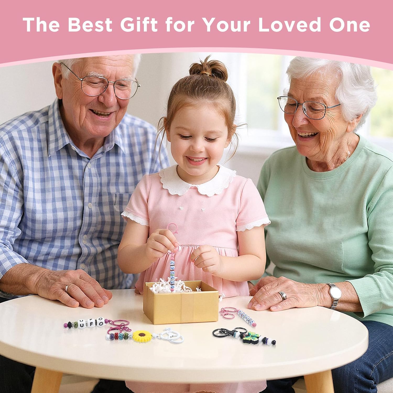 50 Pcs Beadable Keychains - 10 Colors Blank Beaded Keychain, Bead Keychains Making Bulk Kit Accessories, Beadable Keychain Bars for DIY Crafts, Jewelry and Bag Charms - Image 6