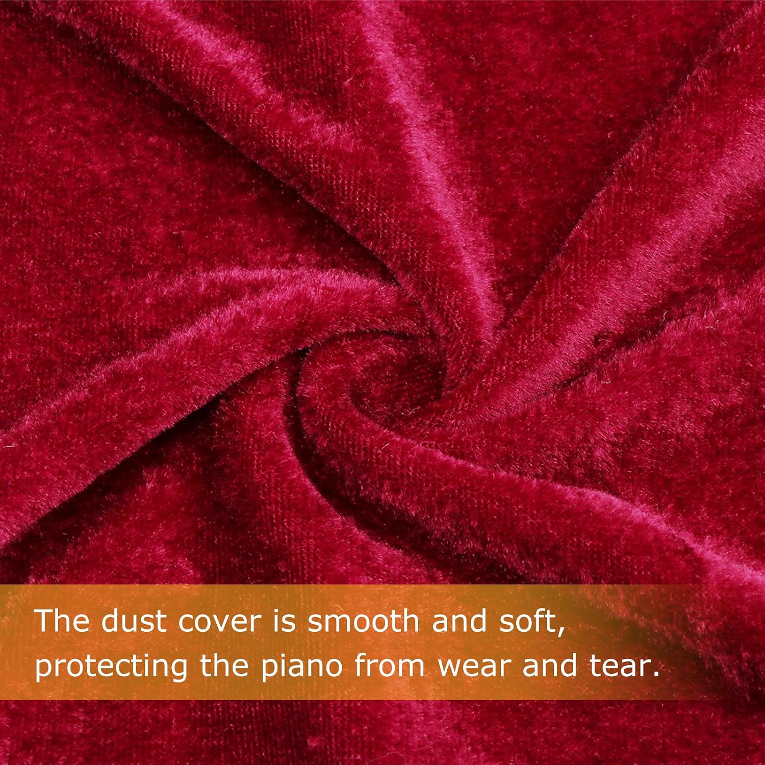 Key Electronic Piano Cover Plush Red Protective Cover image 4