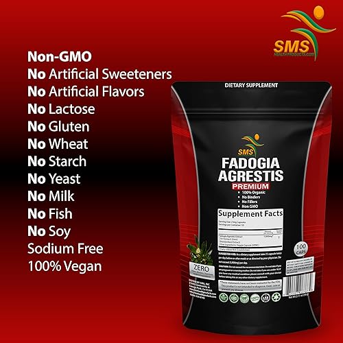 Miniatura 3 de Fadogia Agrestis Extracto Píldoras (fuerza máxima) porciones de 1,000 mg  Apoya el rendimiento atlético, la fuerza, la conducción, orgánico, sin