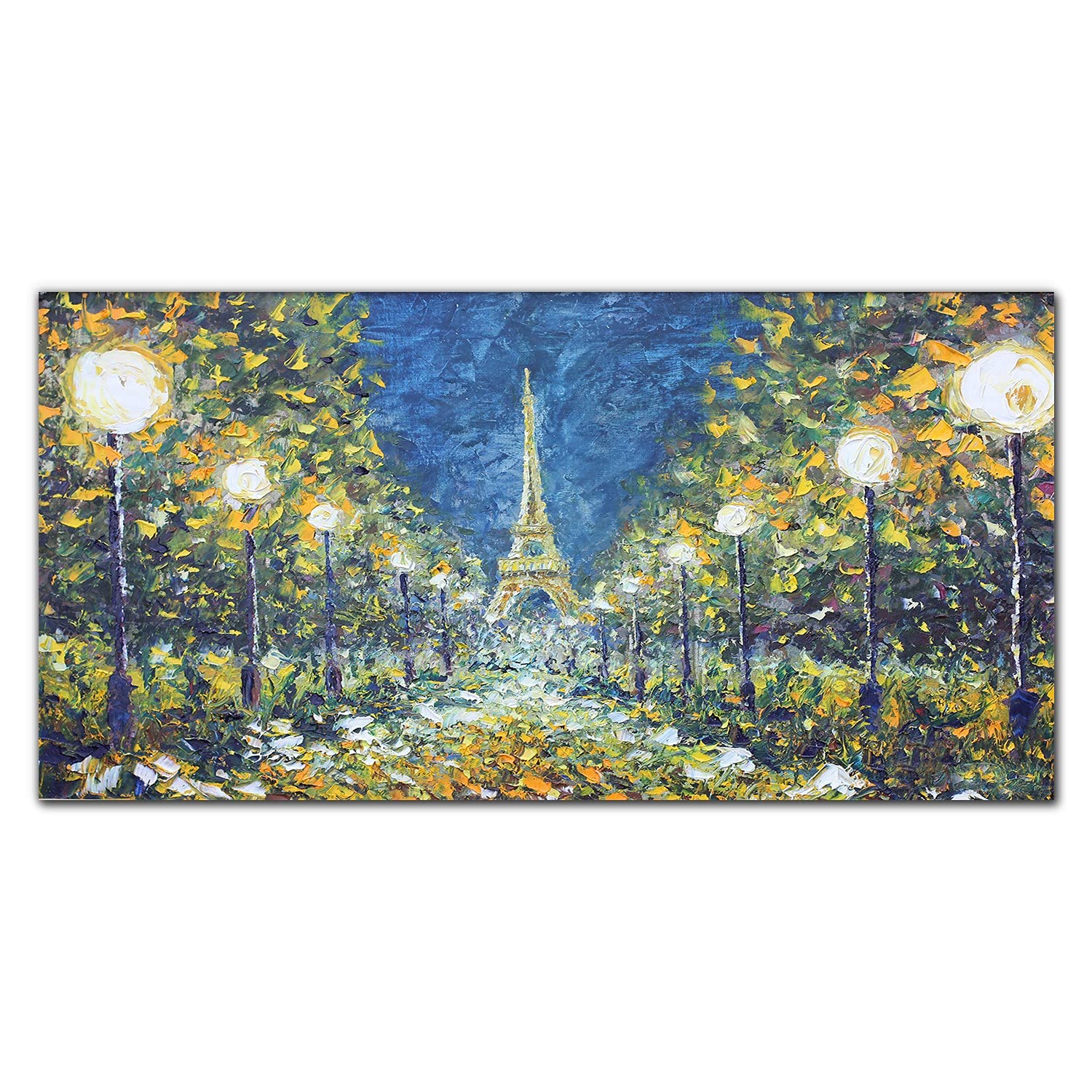 Crédence de cuisine en verre trempé 100x50 cm avec motif parc de nuit