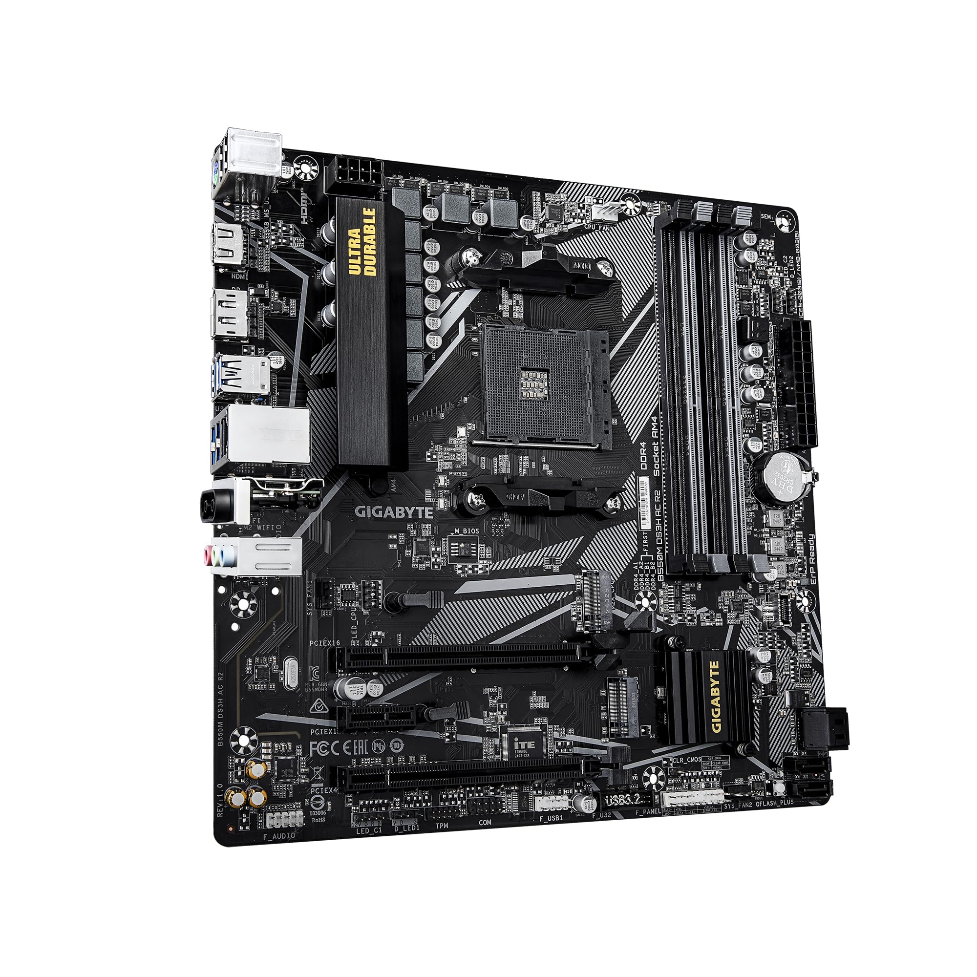 Amazon.com: GIGABYTE B550M DS3H AC R2 AMD AM4 Motherboard, Micro