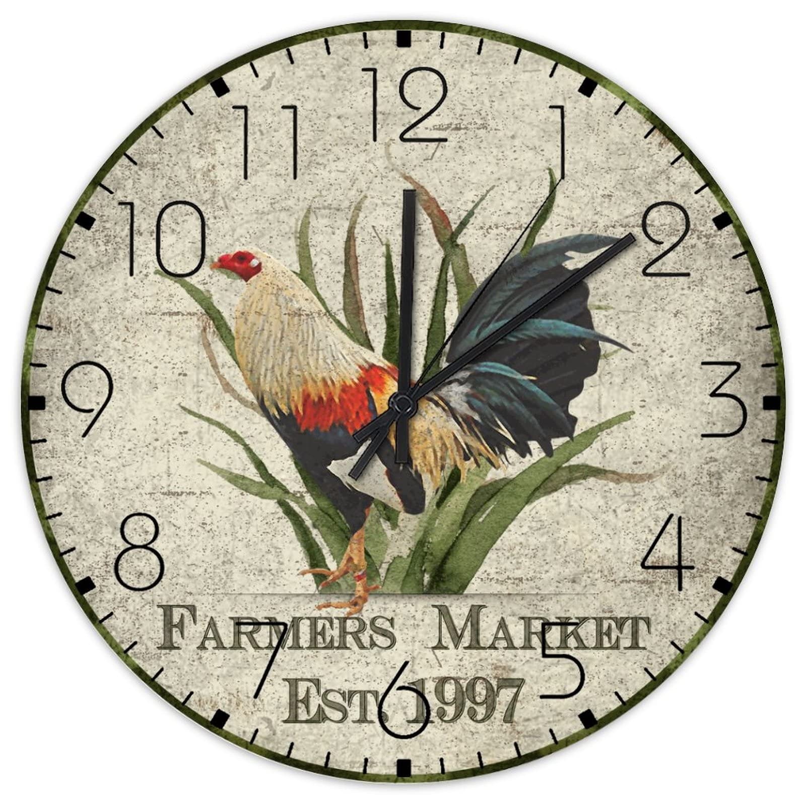 Horloges murales en bois silencieuses sans tic-tac pour chambre