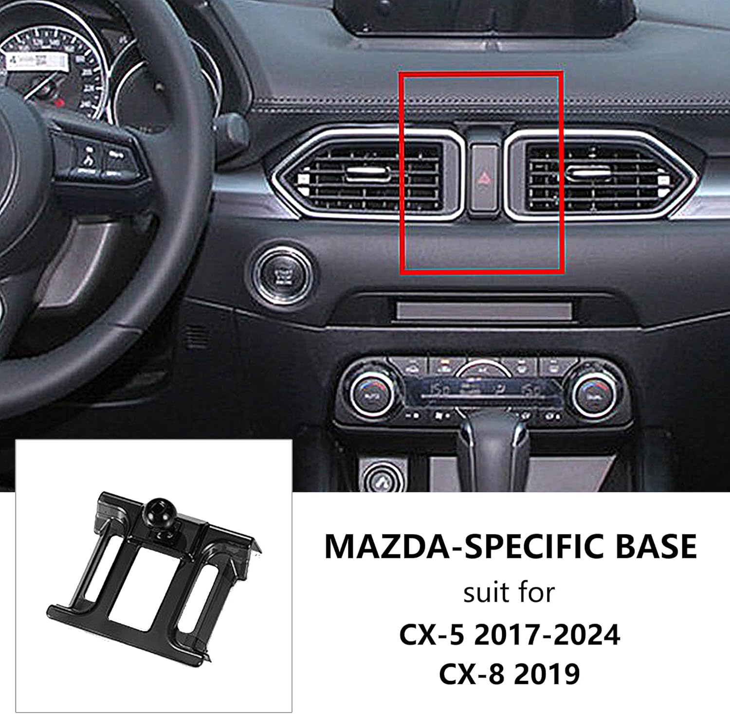 UDIWOK CX-5 Car Mount, Exclusive Mobile Phone Holder for Mazda CX-5 (2017~2024)