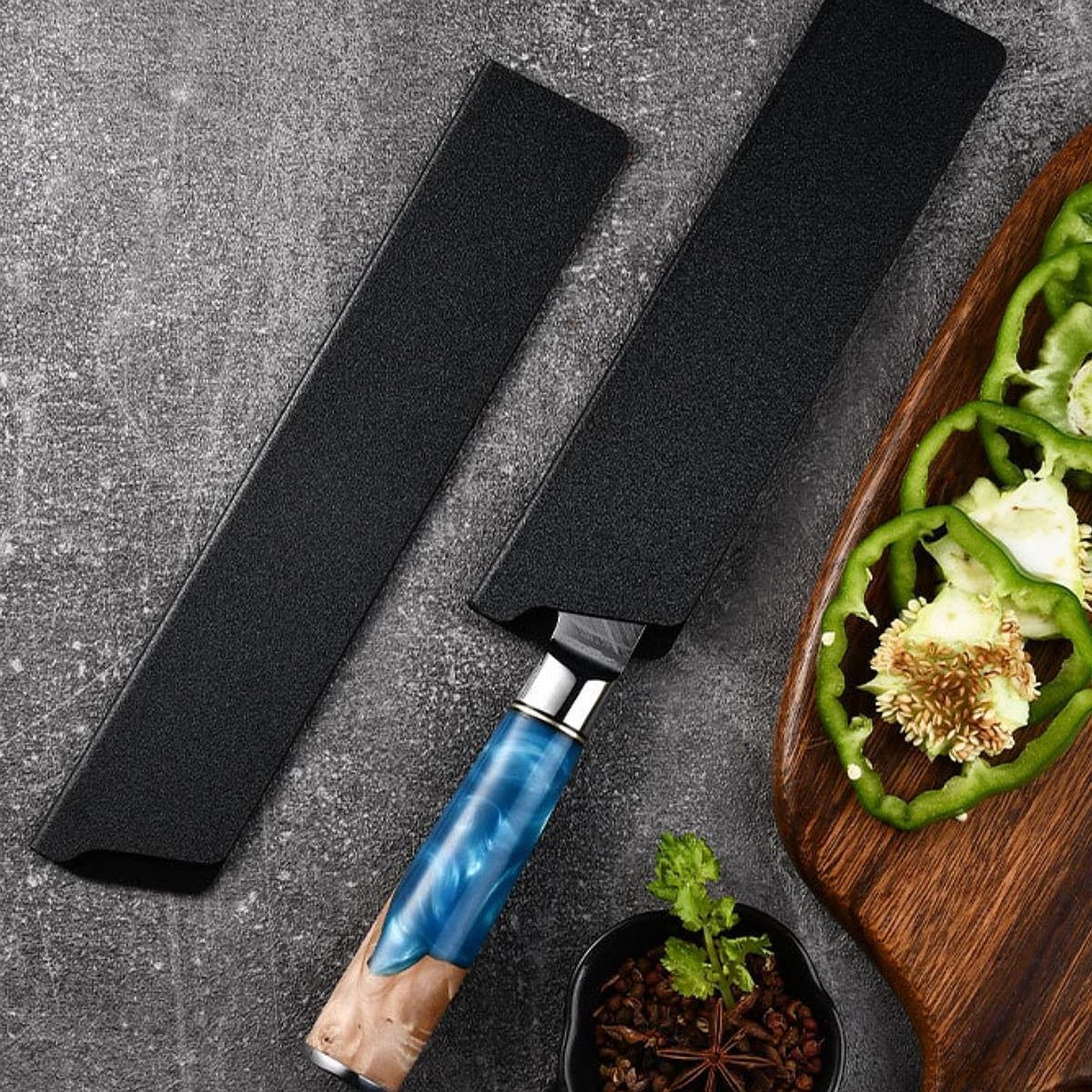 Kitchen Knife Protector Chef Knife Protection Portable Flocking Liner Sheath Style F-image-18