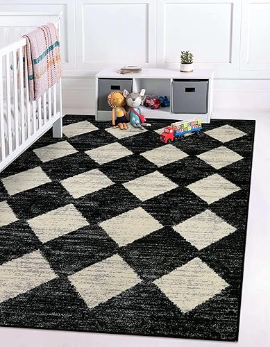 Miniatura 4 de Lahome Alfombras estéticas lavables a máquina para dormitorio, alfombra suave de 4 x 6 pies, alfombra antideslizante para sala de estar, alfombra de