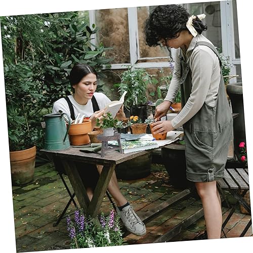 Miniatura 9 de Yardwe Soporte de madera para plantas, estante para bonsái, estante para plantas de interior, soporte para suculentas, soportes para patio al aire