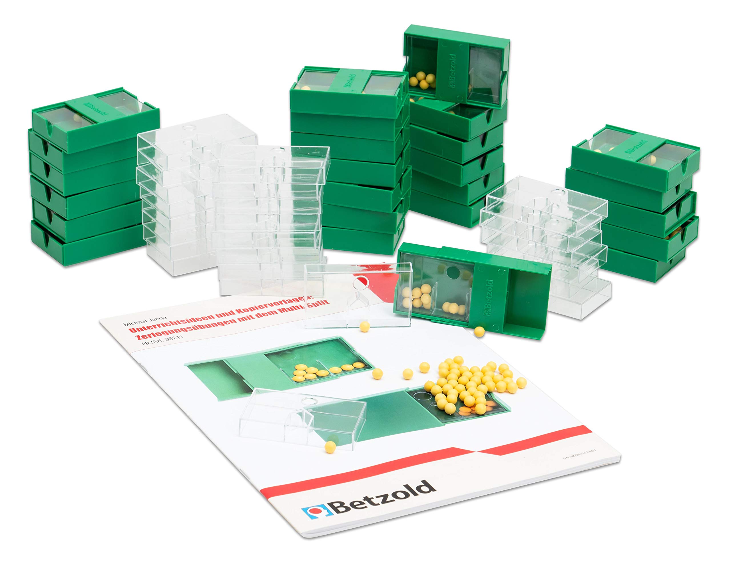 Betzold - 25 Multi-Split im Behälter, Klassenset - Schüttelbox Mathematik