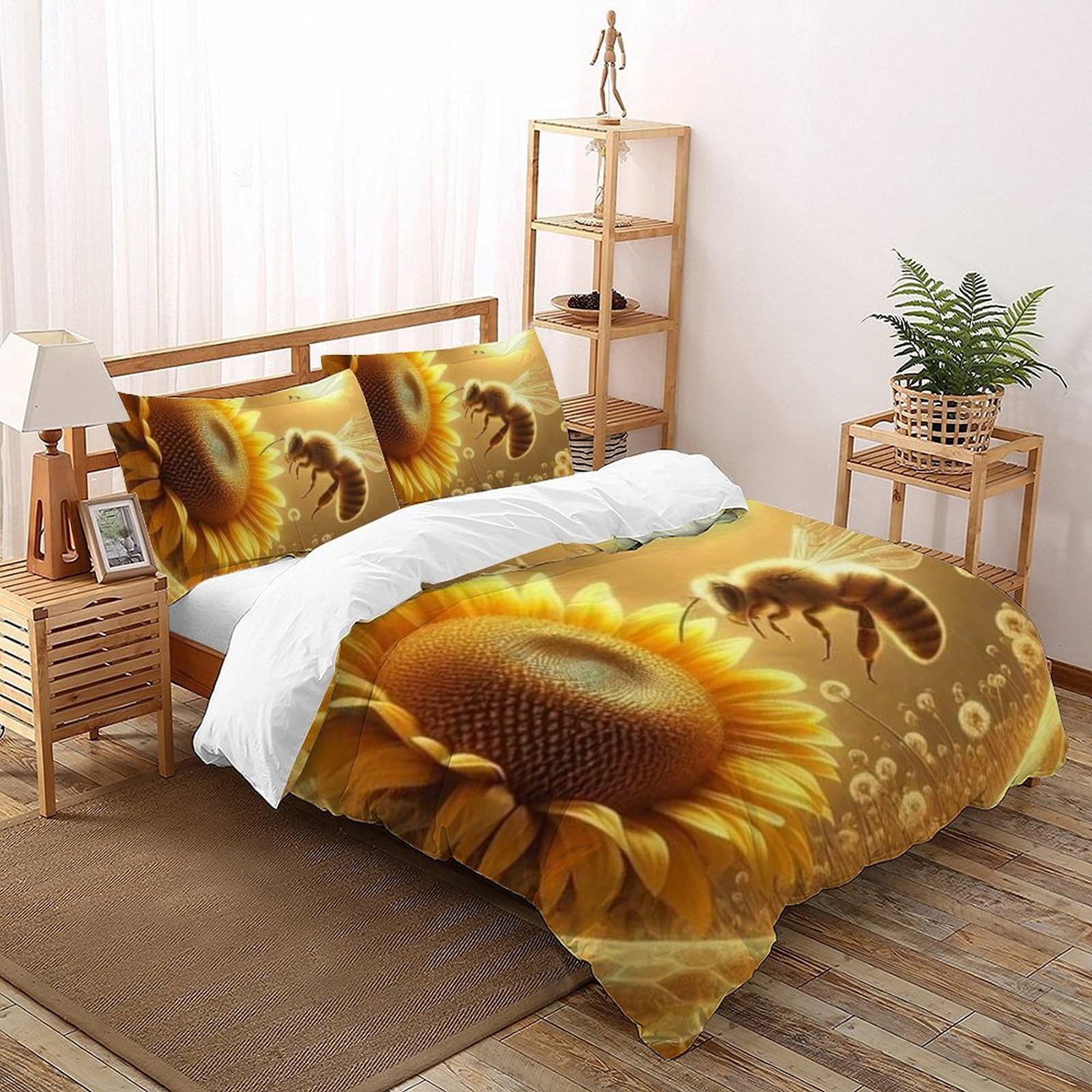 Housse de couette 220x240 microfibre lit King animaux imprimé 3D