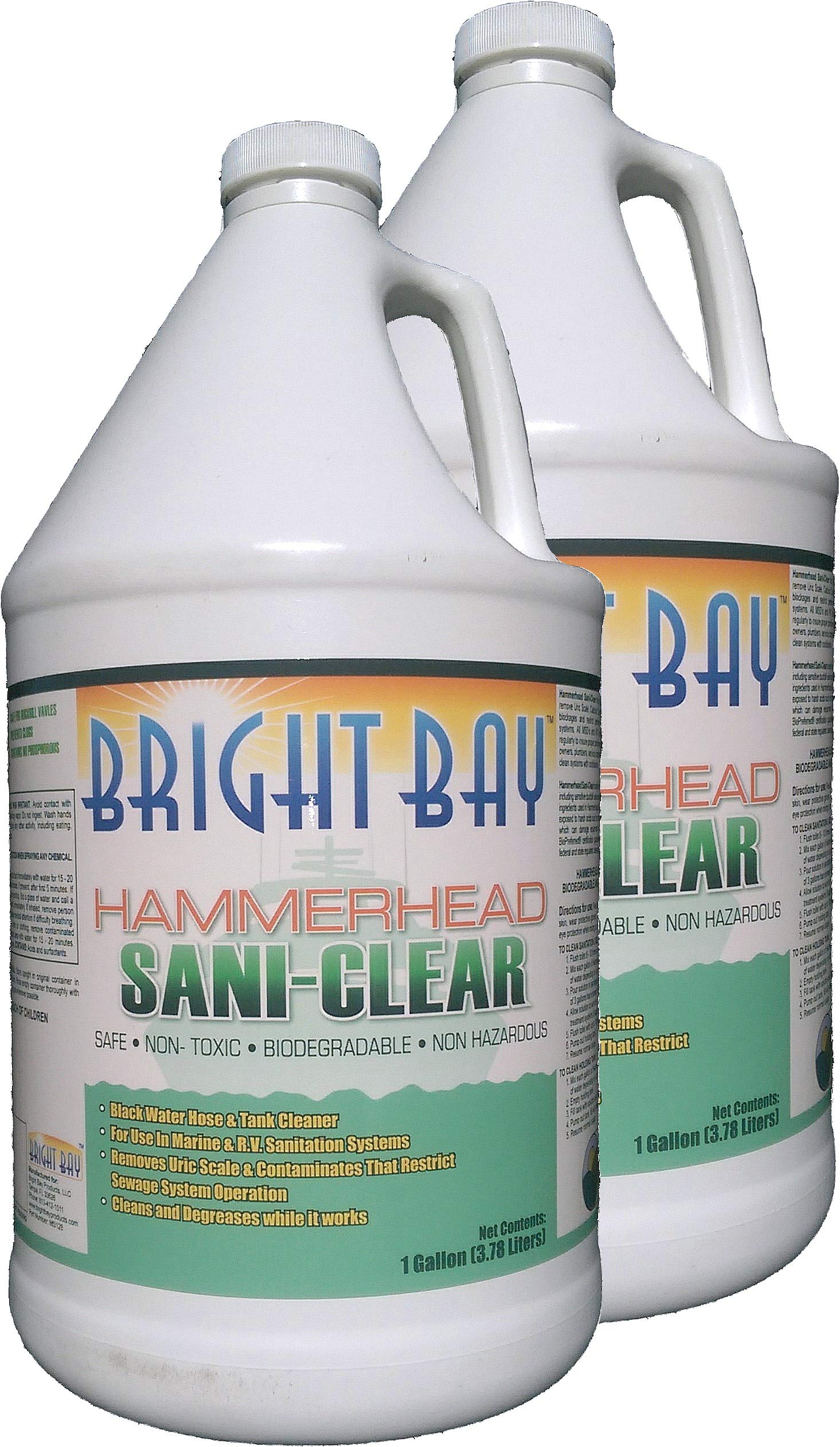 Black Water System Cleaner, Hammerhead Sani-Clear RV/Marine - 2 gal.