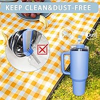 Vista 4 de Juego de 3 tapones de silicona a prueba de derrames, compatibles con Stanley Cup 1.0 de 40 onzas/30 onzas, accesorios para vasos, incluye 2 tapas