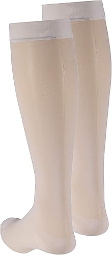 Vista 50 de Truform - Medias de compresión traslúcidas para mujer, hasta la rodillas, 15-20 mmHg, 20 denier, color piel, talla S Beige