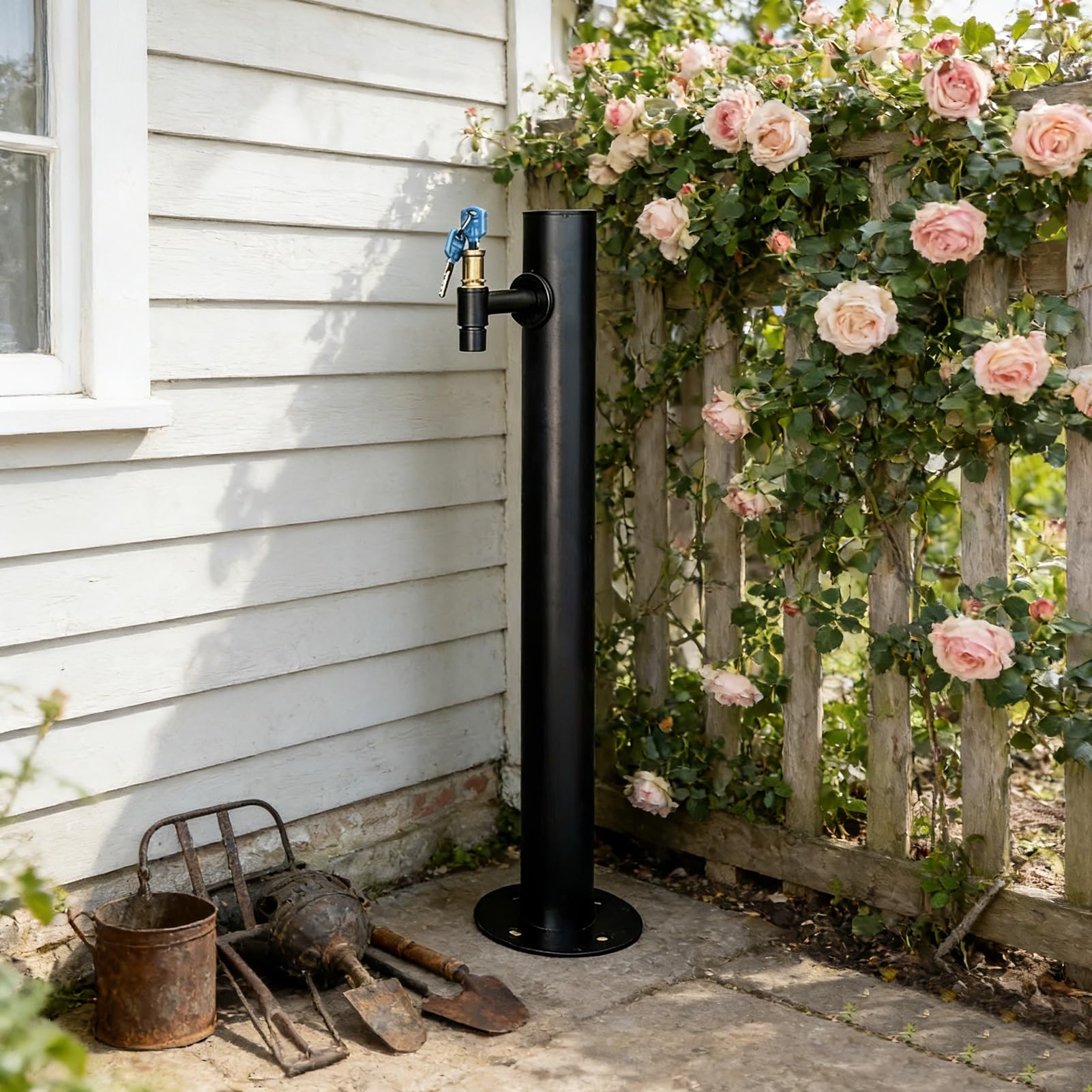 XDLEDMKIZ Frost Proof Yard Hydrant for Garden Farm Pasture Irrigation, Floor Mounted Outdoor Tap, Standing Water Column, Anti-Freeze Spigot