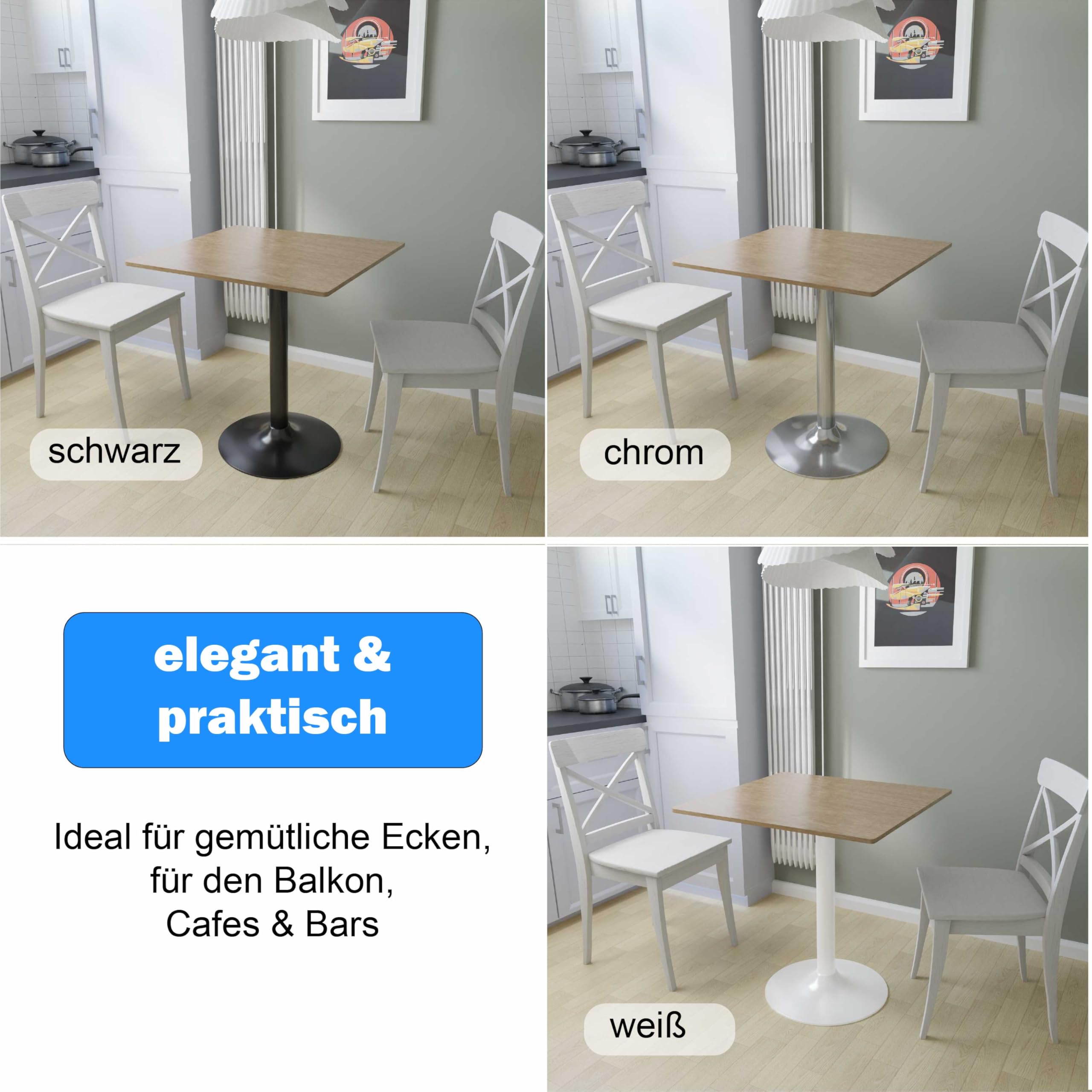 ONPIRA Tischgestell Weiß Modell Gastro mit runder Bodenplatte (Ø 45cm)