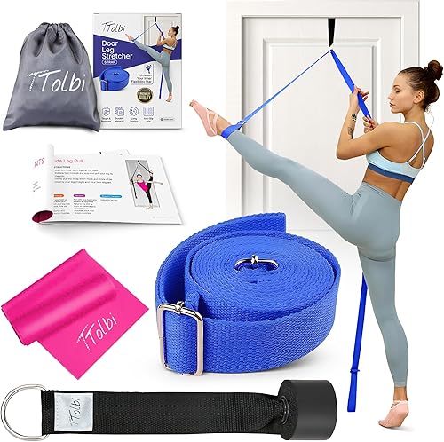 Vista 9 de Stretching Strap with Door Anchor & Resistance Band – Leg Stretcher for Improving Flexibility & Splits – Ideal for Ballet, Dance, Cheer, Yoga &