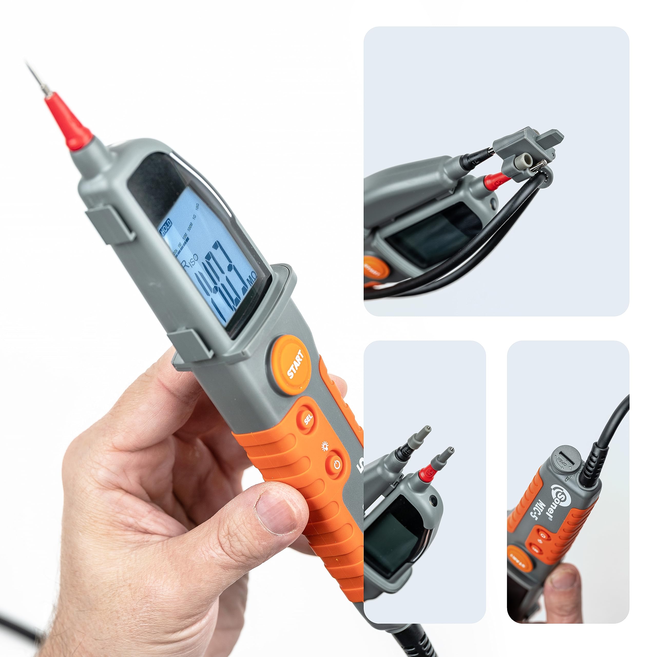 SONEL MIC-5 Digitaler Isolationswiderstandstester, Prüfspannung: 250 V oder 500 V, Prüfstrom bis zu 1,4 mA