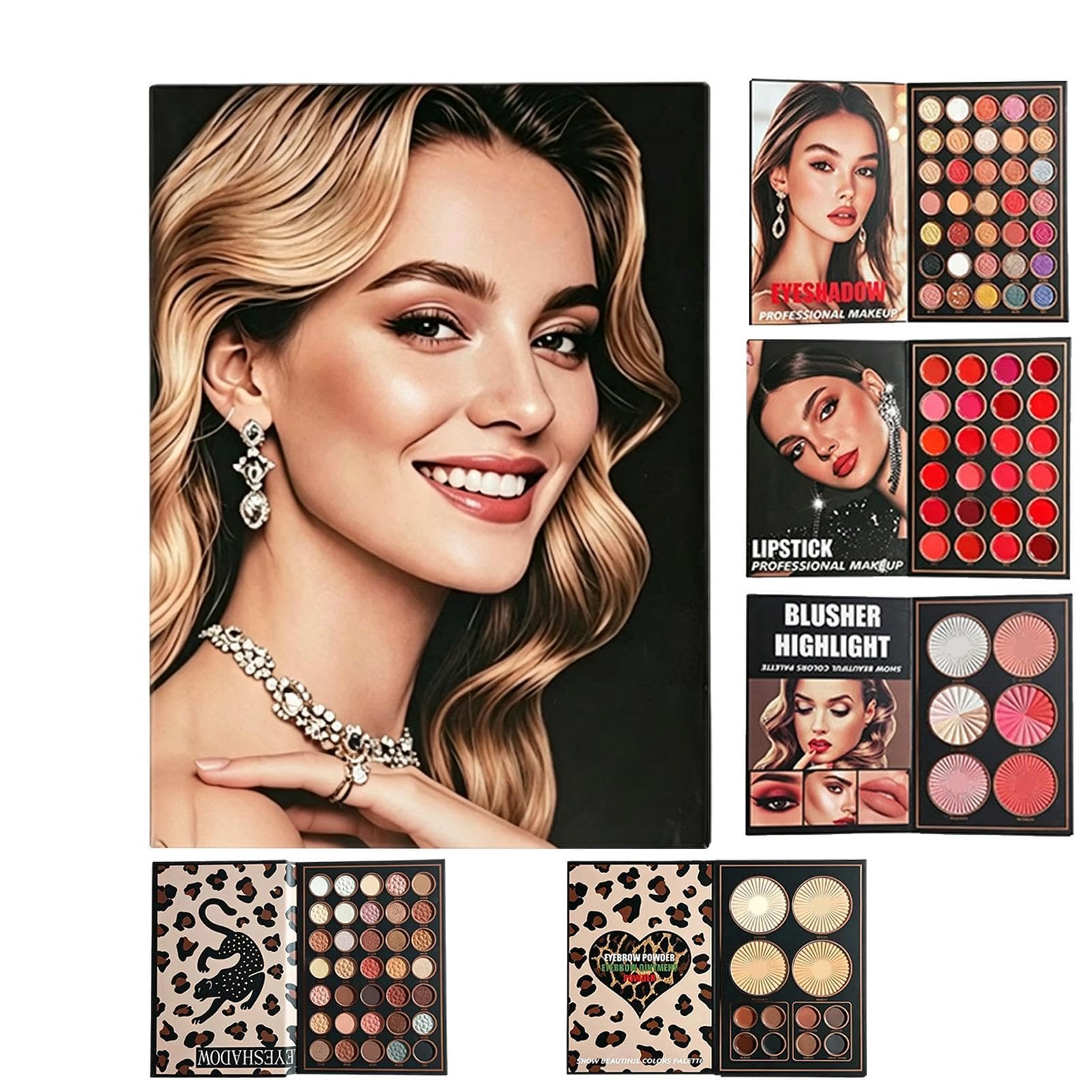 Palette Trucco Completa a Forma di Libro Palette A Forma Di Libro Con | Ombretto Per Il Trucco Occhi Per La Bellezza Quotidiana, Gli Appuntamenti, Le Feste, Gli Spos
