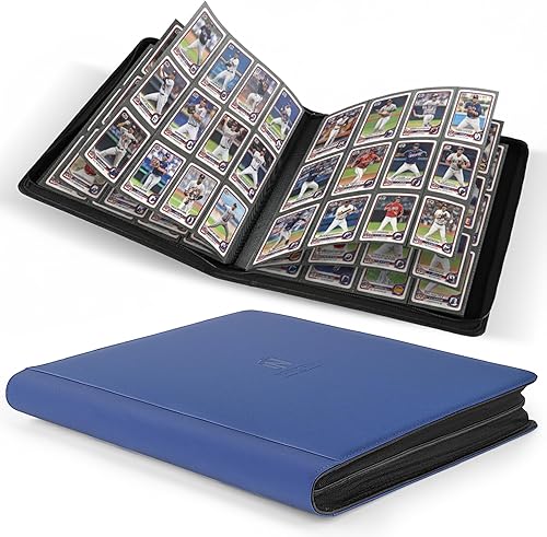 Miniatura 17 de Carpeta Premium de Tarjetas Coleccionables con más de 1000 bolsillos, Carpeta de 16 bolsillos sin anillo de carga lateral para cartas de
