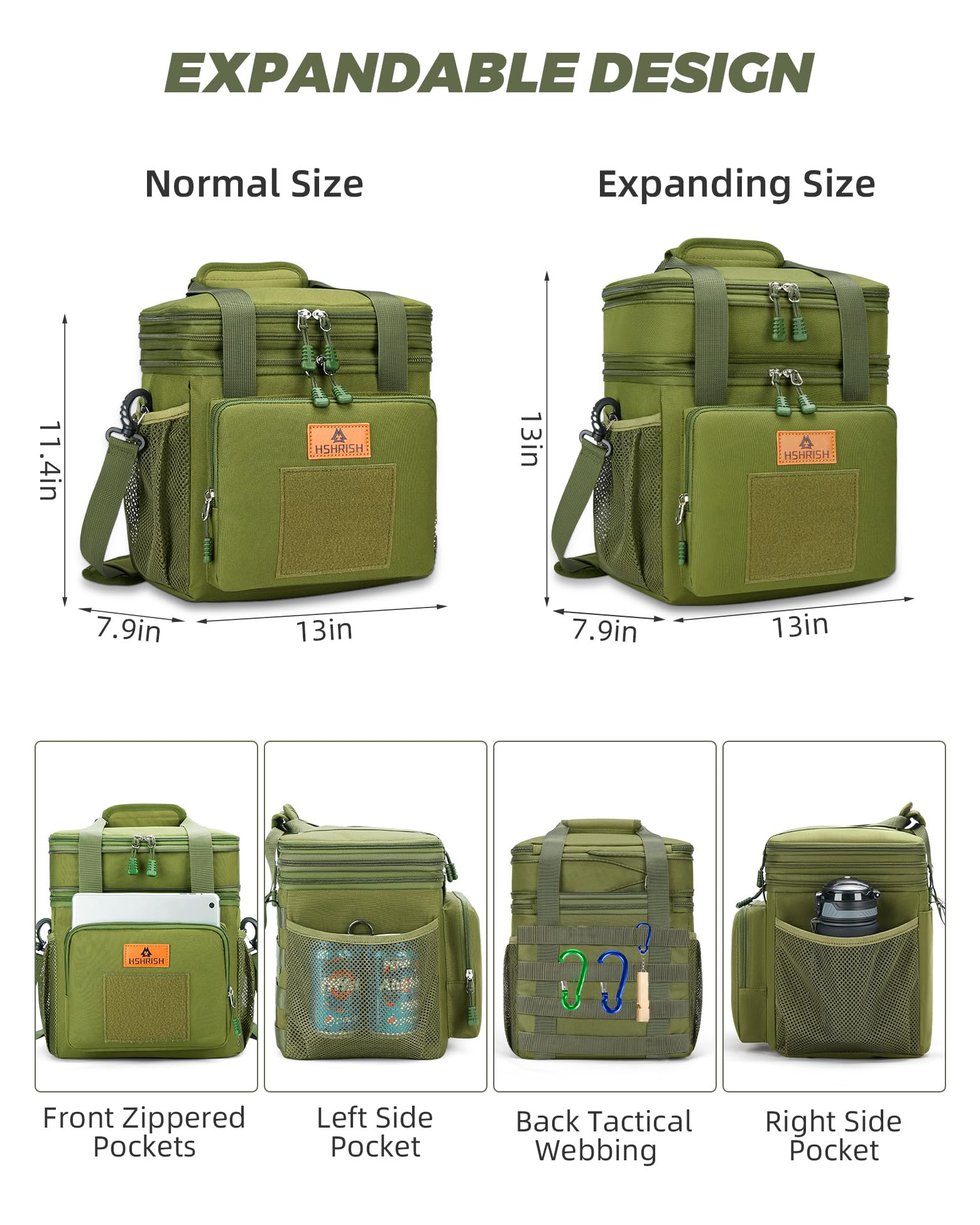 Borsa Termica Pranzo WEITARS 15L Doppio Scomparto - Impermeabile Per