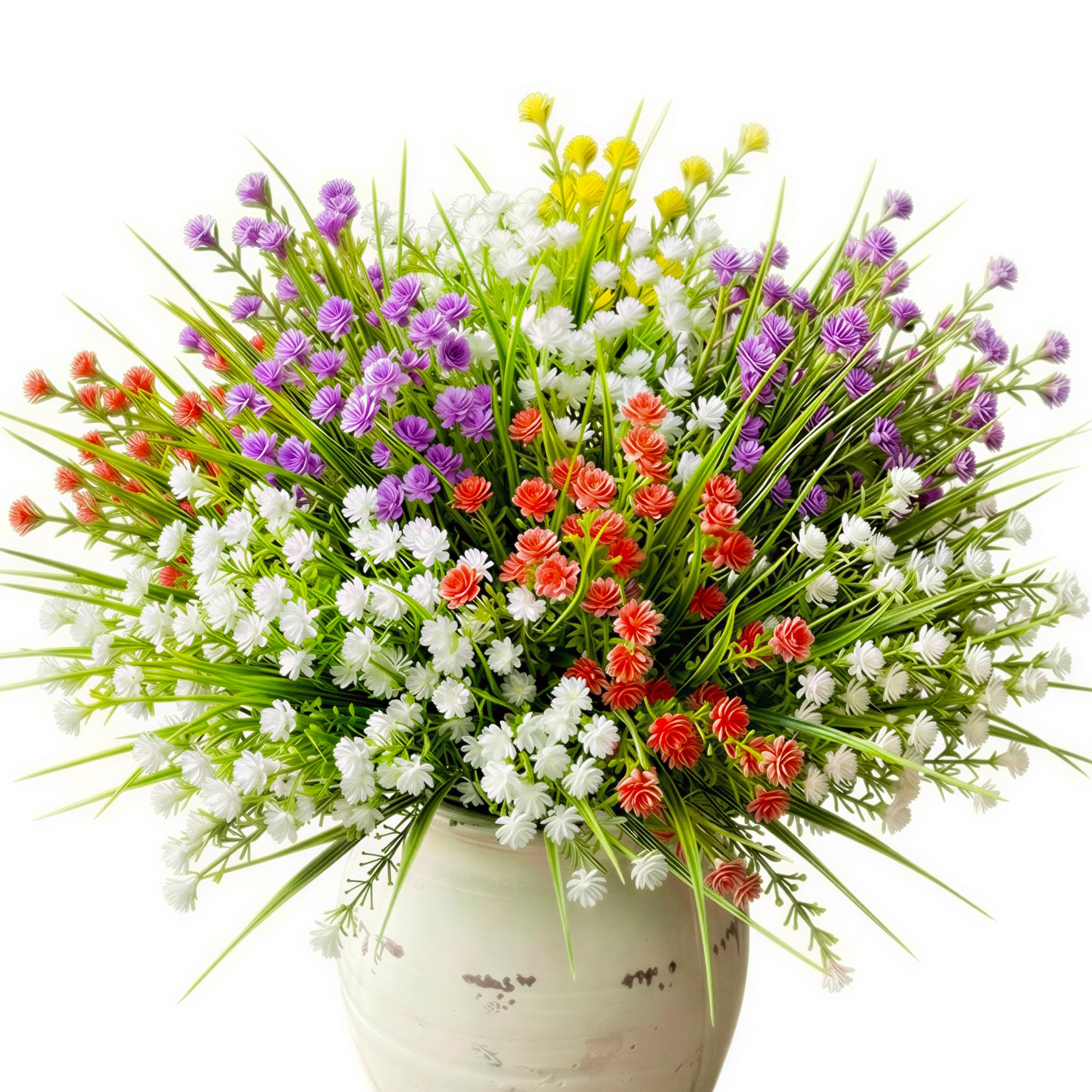 Photo 1 of 15PCS Babys Breath Artificial Flowers,Realistic Fake Breath Flowers for Vase Arrangements,Mixed Color Artificial Flowers for Wedding Bouquets,Spring Home Decor,Artificial Plants Indoor Decoration.
