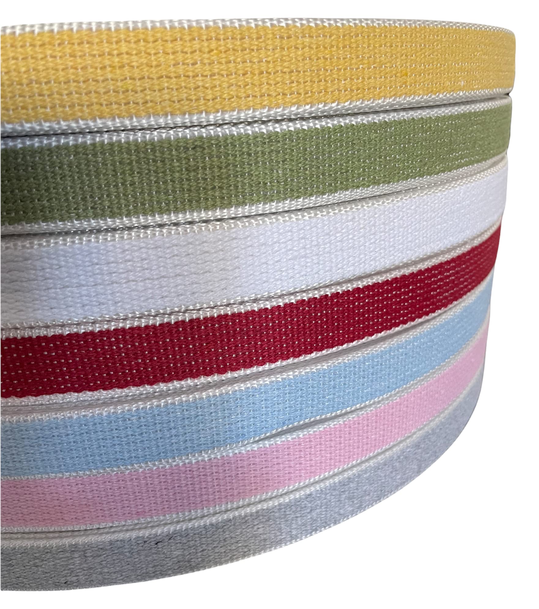 Sangle en coton robuste 22 mm pour store Couleurs assorties pour fenêtres et porte-fenêtre (50 mètres, bleu ciel)