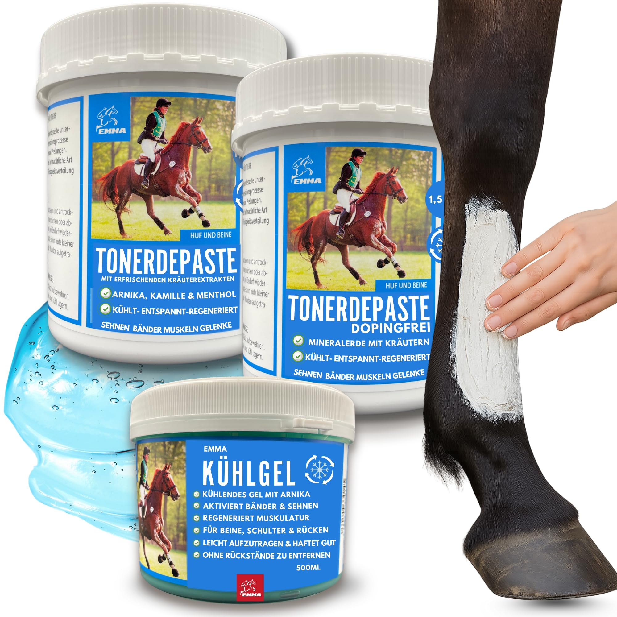 EMMA Tonerde & Pferdebalsam mit Arnika, 2 x 1,5 kg + 500 g