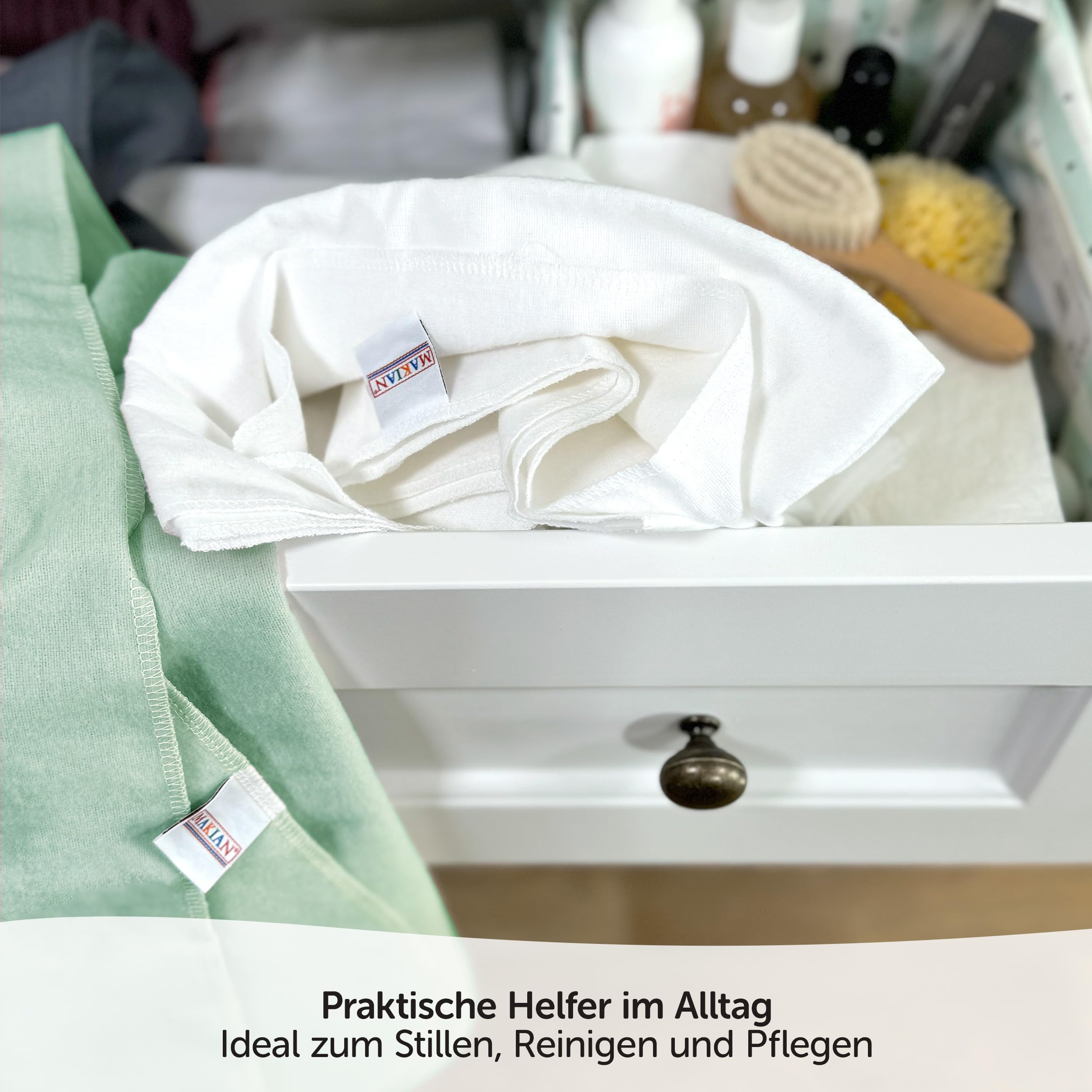 SETEX Molton Mehrzwecktücher 2er Set - Weiche Spucktücher Für Babys