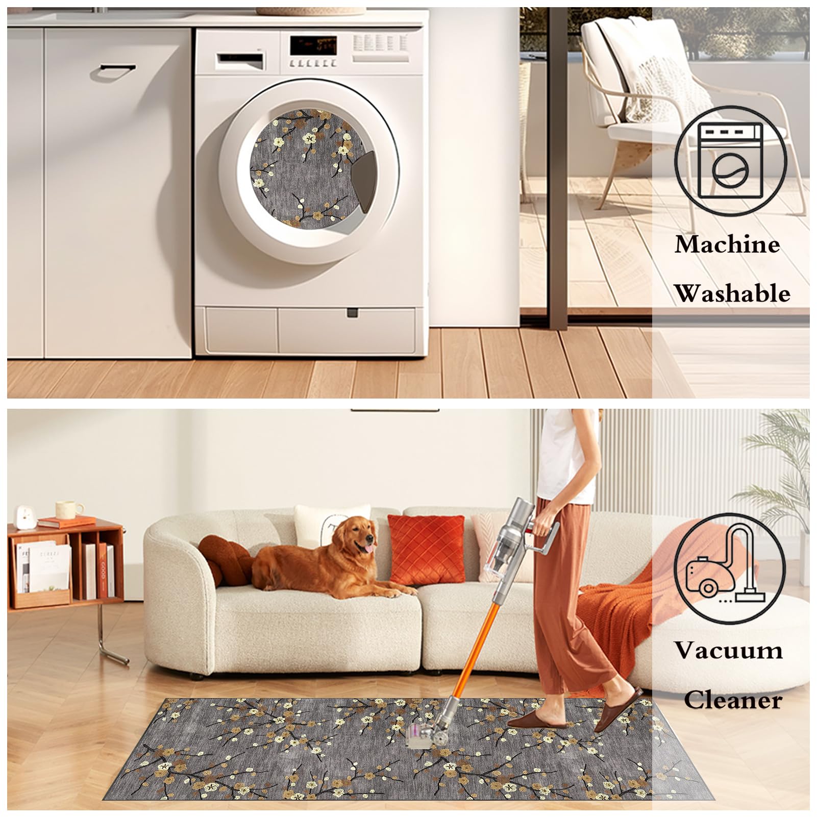 Tappeto Passatoia per Ingresso 100 x 100 cm, Tappeto Passatoia per Corridoio Moderno Tappeto Runner Cucina Lavabile Tappeto per Cucina, Soggiorno, Camera da Letto, Ingresso, Lavanderia