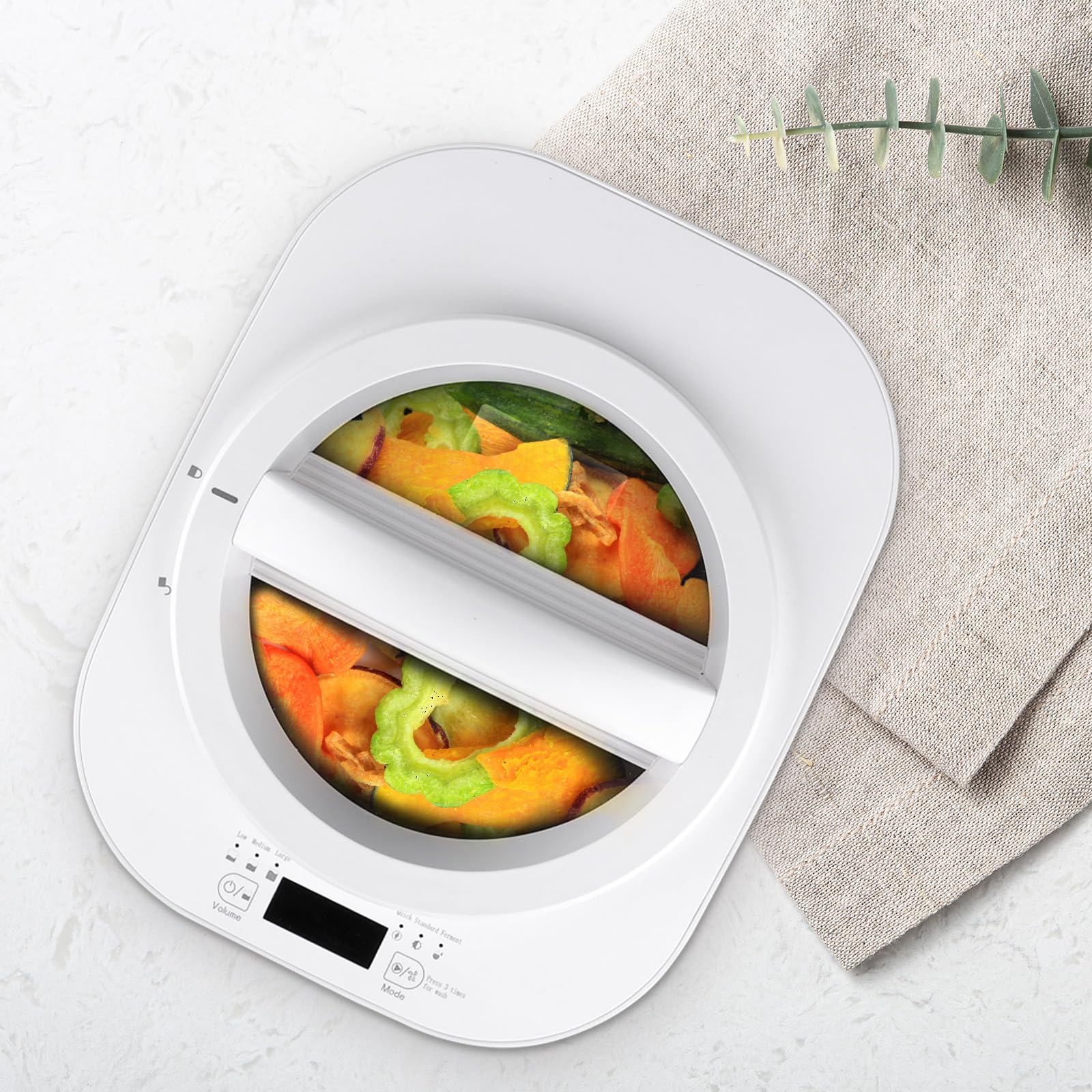 Coperchio per compostiera elettrica CORESLUX, coperchio per compostiera intelligente, 1 pezzo, bianco