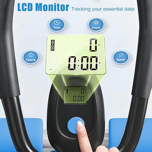 Vista 8 de EPHESPORT Máquina Multifuncional para Abdominales, Entrenador de Crunch y Sentadillas para el Core para Entrenamiento de Abdomen, Equipo de Azul