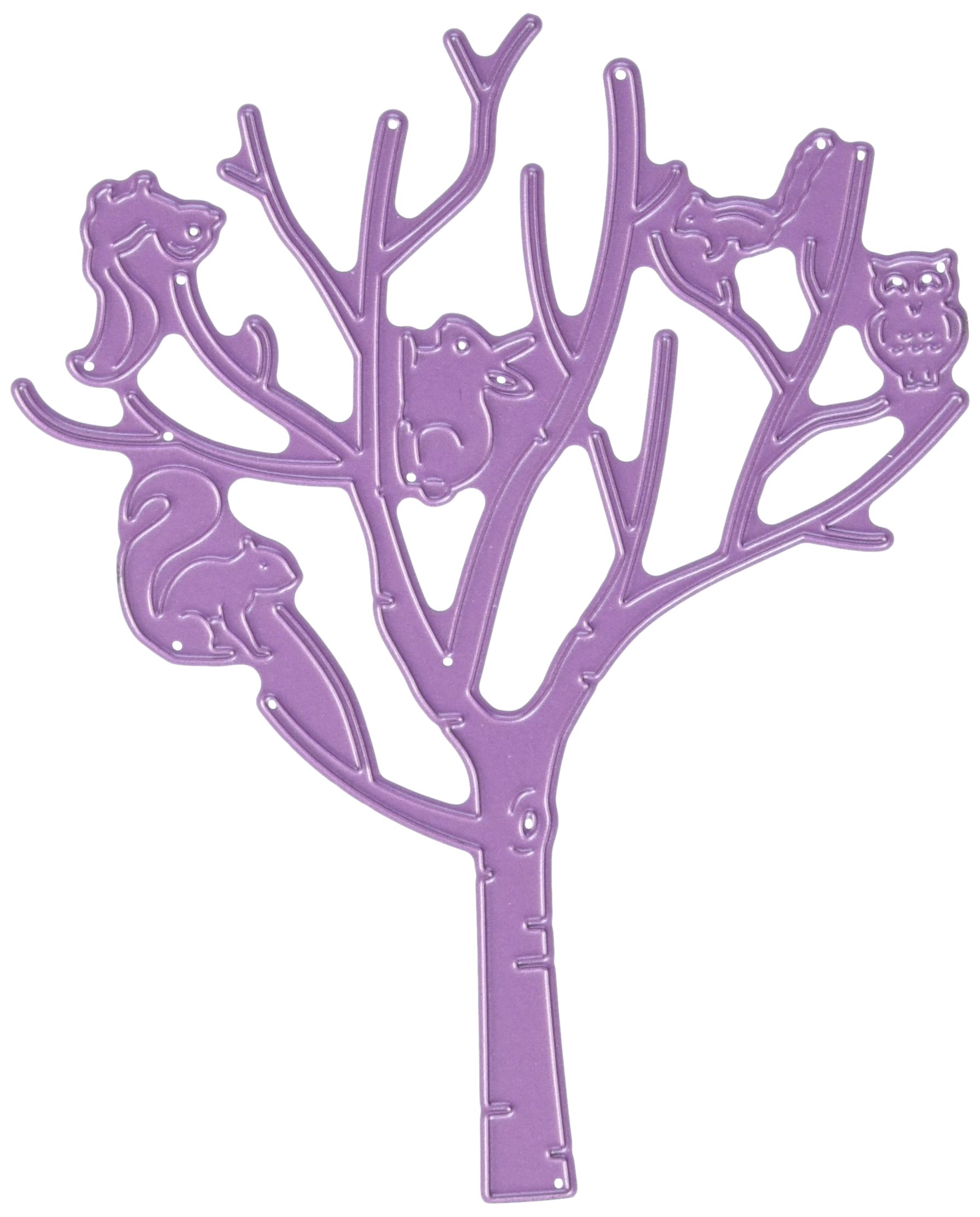 Cheery Lynn Designs B370 Birch Tree with Cute Critters Die Cut