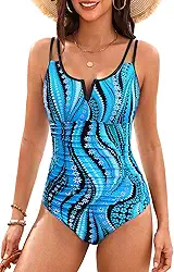 Maiô feminino com controle de barriga - maiô emagrecedor V com fio cobertura total 2025 roupa de banho