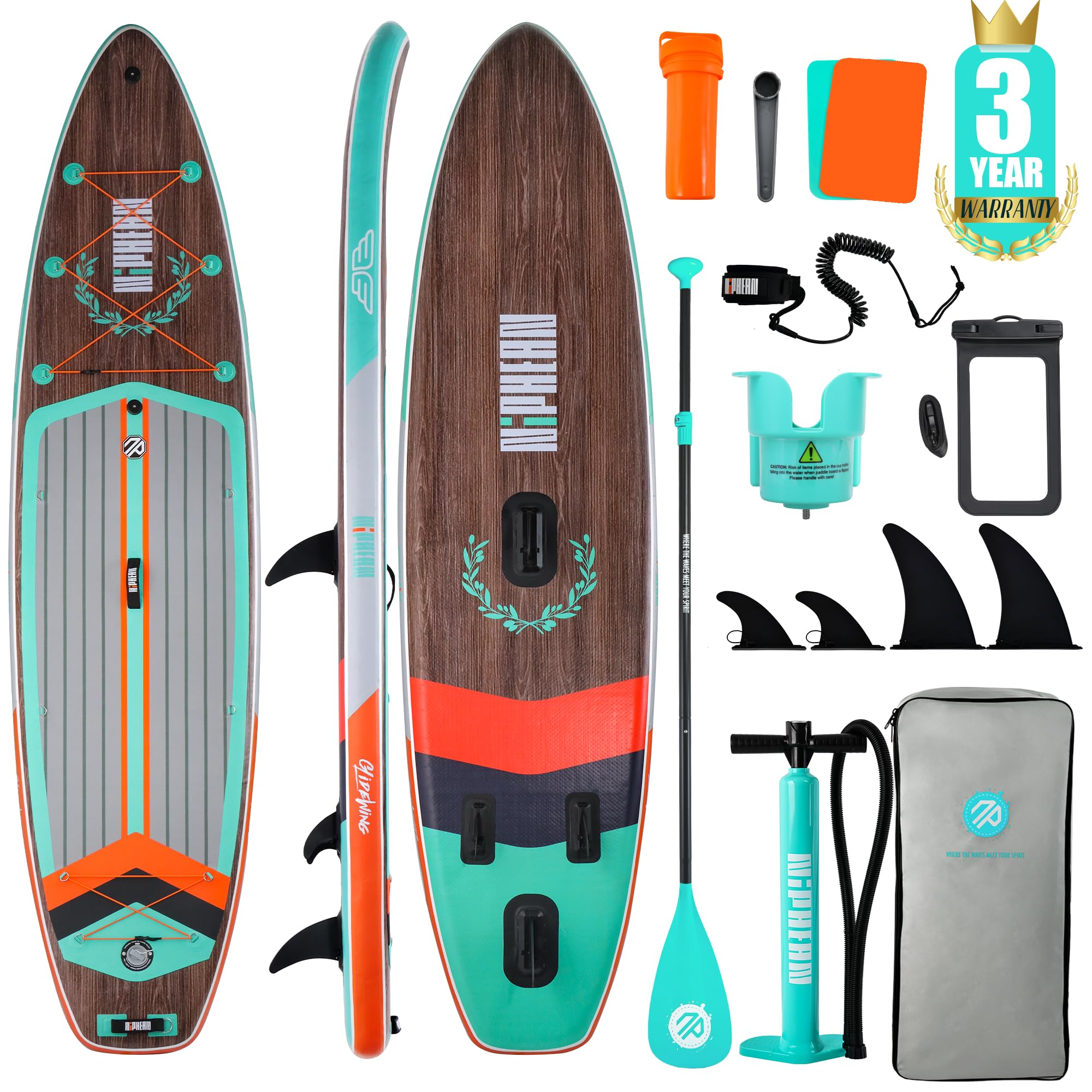 Niphean Inflatable Stand Up Paddle Board with Balanced Wing Design and Durable SUP Accessories, 11ā Stable Inflatable Paddle Boards for Adults & Youth of All Skill Levels