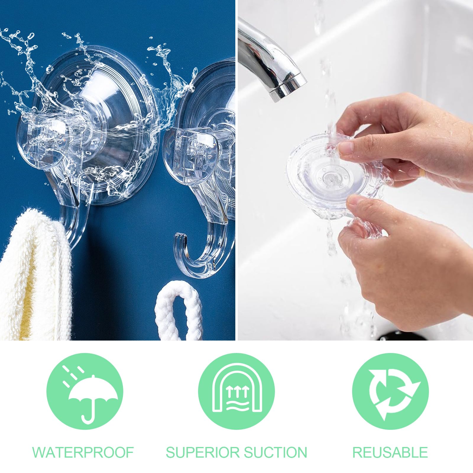 6 Ganci A Ventosa Forti - Per Bagno, Cucina E Decorazioni - Foto 9