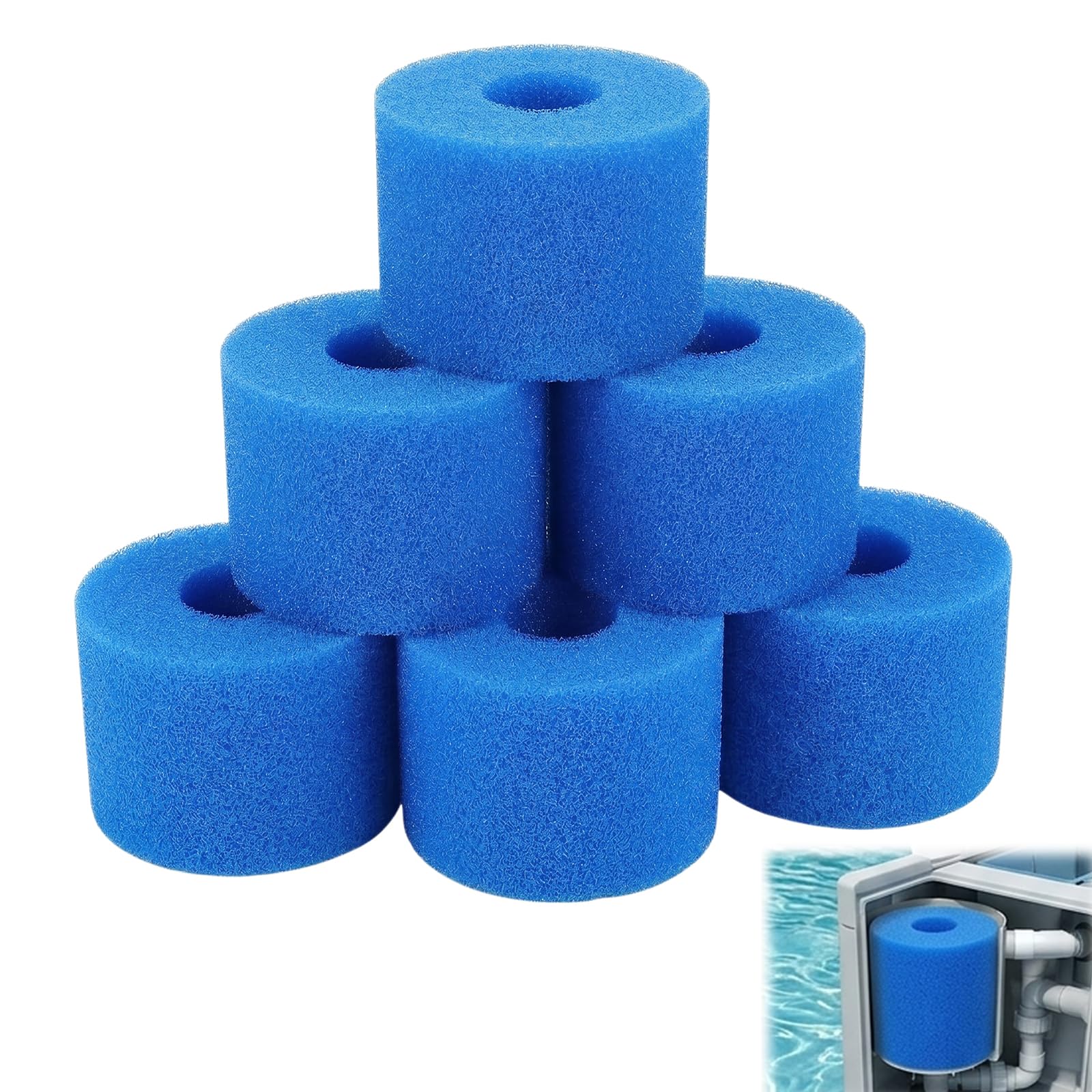 6 Pack Hot Tub Filter, Swimming Pool Filter Cartridge Spa Filters S1 Type