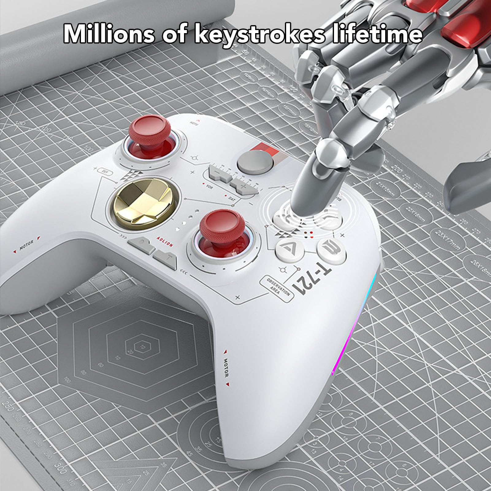 Game Controller, Six Axes Gyroscope Controller with Dual Vibration