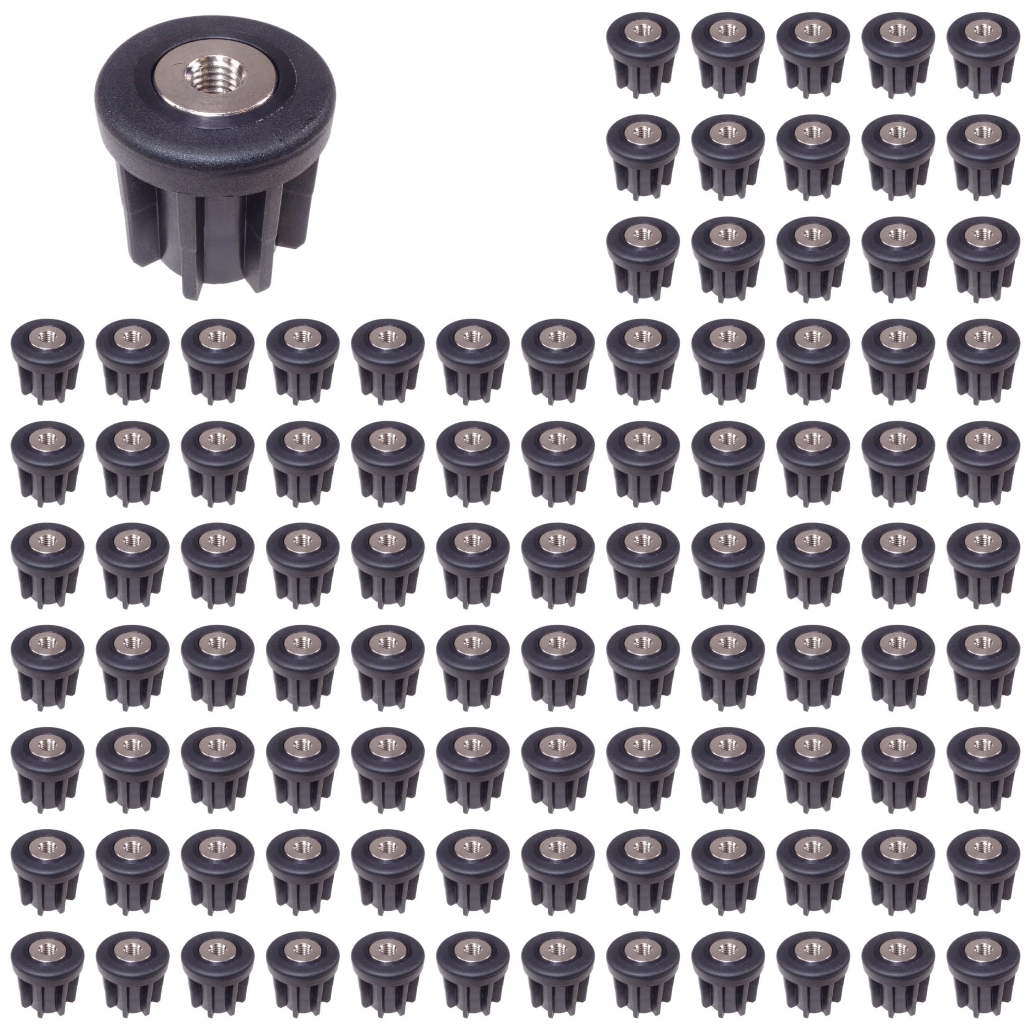 100 tapones roscados M10, D42,4 x 1,5, plástico PA reforzado con