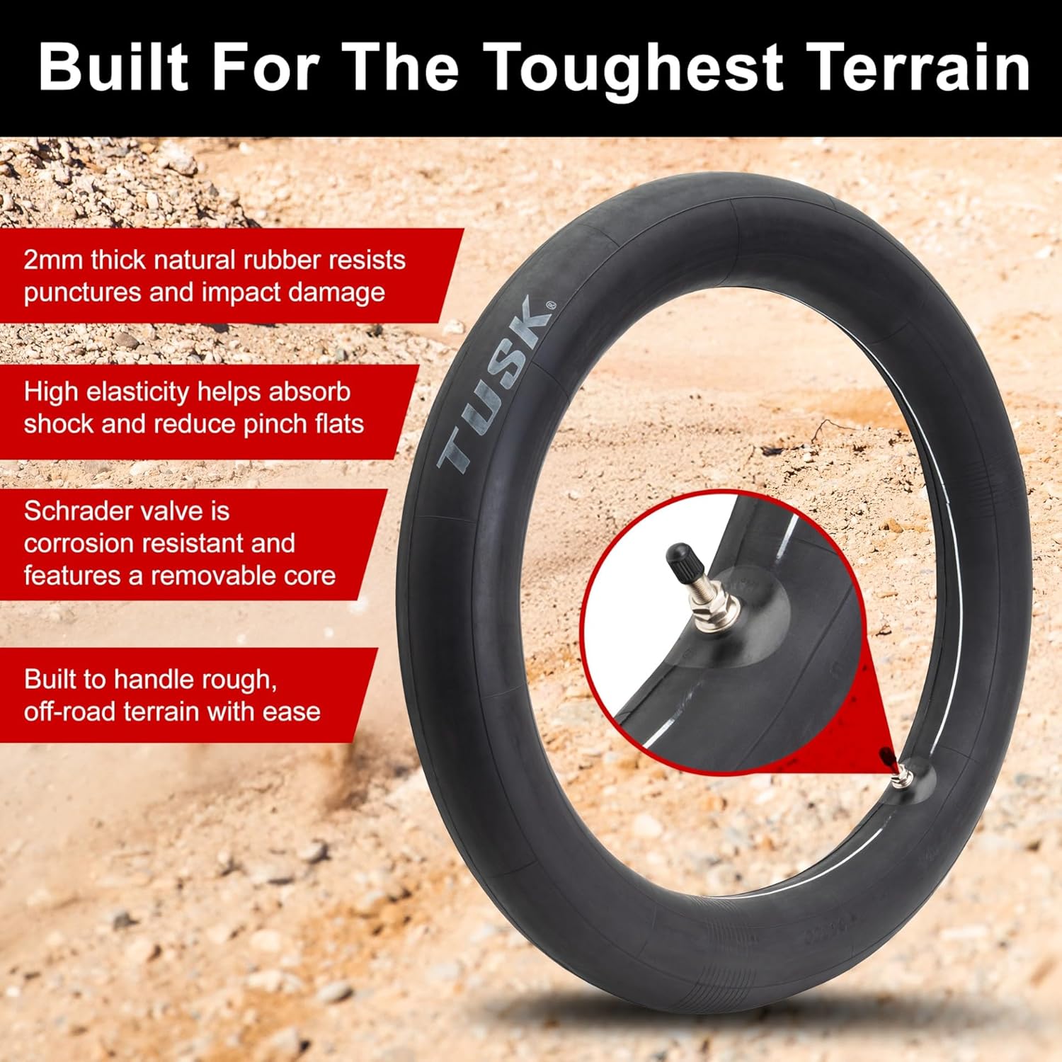 Tusk Natural Rubber Motorcycle Tubes