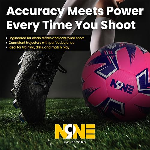 Miniatura 7 de NINE Balón de fútbol premium, tamaño 3, 4, 5, fútbol de entrenamiento y partido para niños, adolescentes y adultos