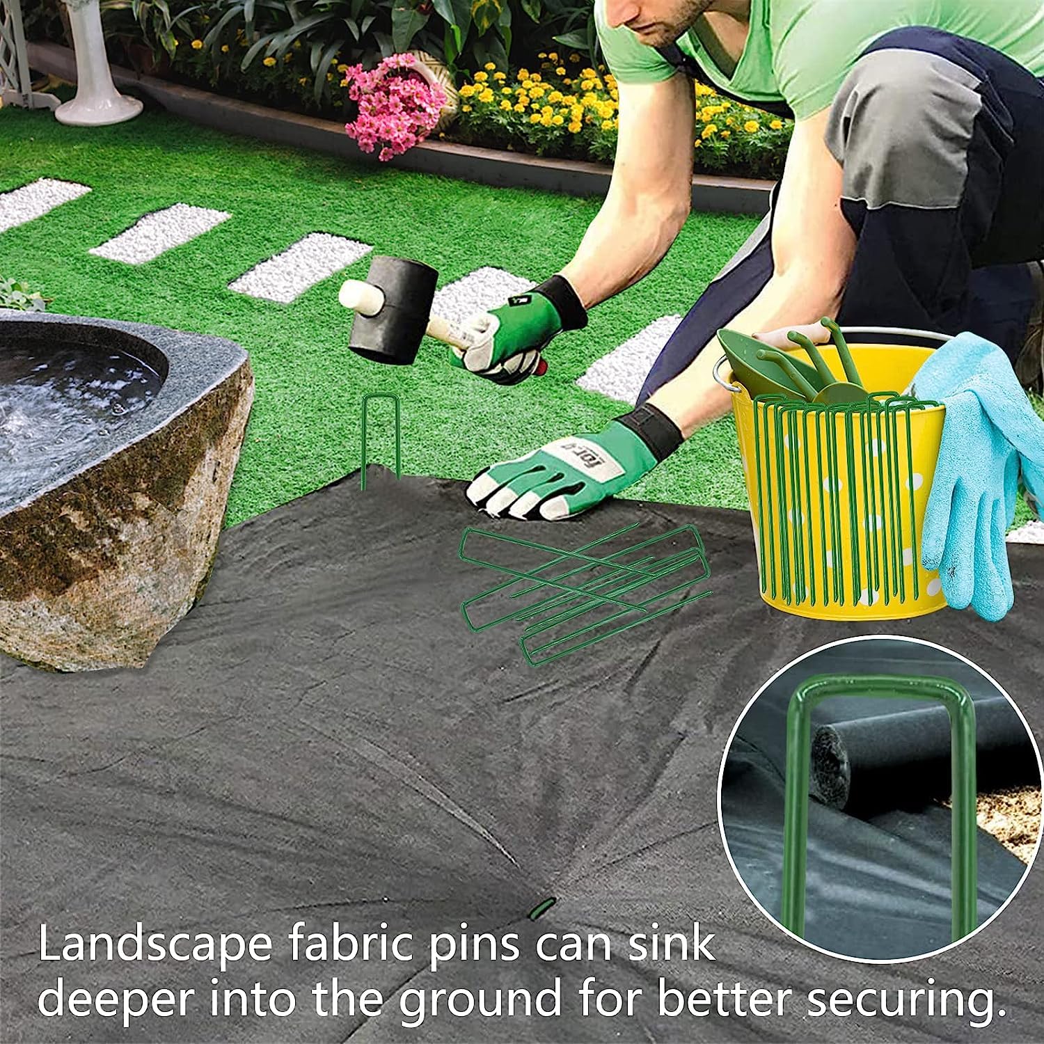 100 Grapas De Acero Galvanizado Para Jardín - Forma De U, 15 Cm, Para Fijar Césped Artificial, Telas Y Mallas