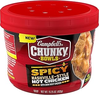 Campbell’s Chunky Spicy Nashville-Style Hot Chicken Soup, 15.25 oz Bowl