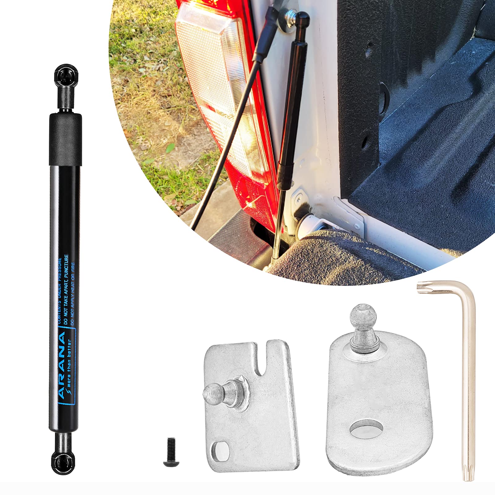 ARANA Tailgate Assist for 2017-2025 F250 F350 Super Duty, Slow Drop Tailgate Shock Damper Strut Accessories for Ford F-250 F-350 F-450 Super Duty XL XLT LARIAT King Ranch Platinum Limited