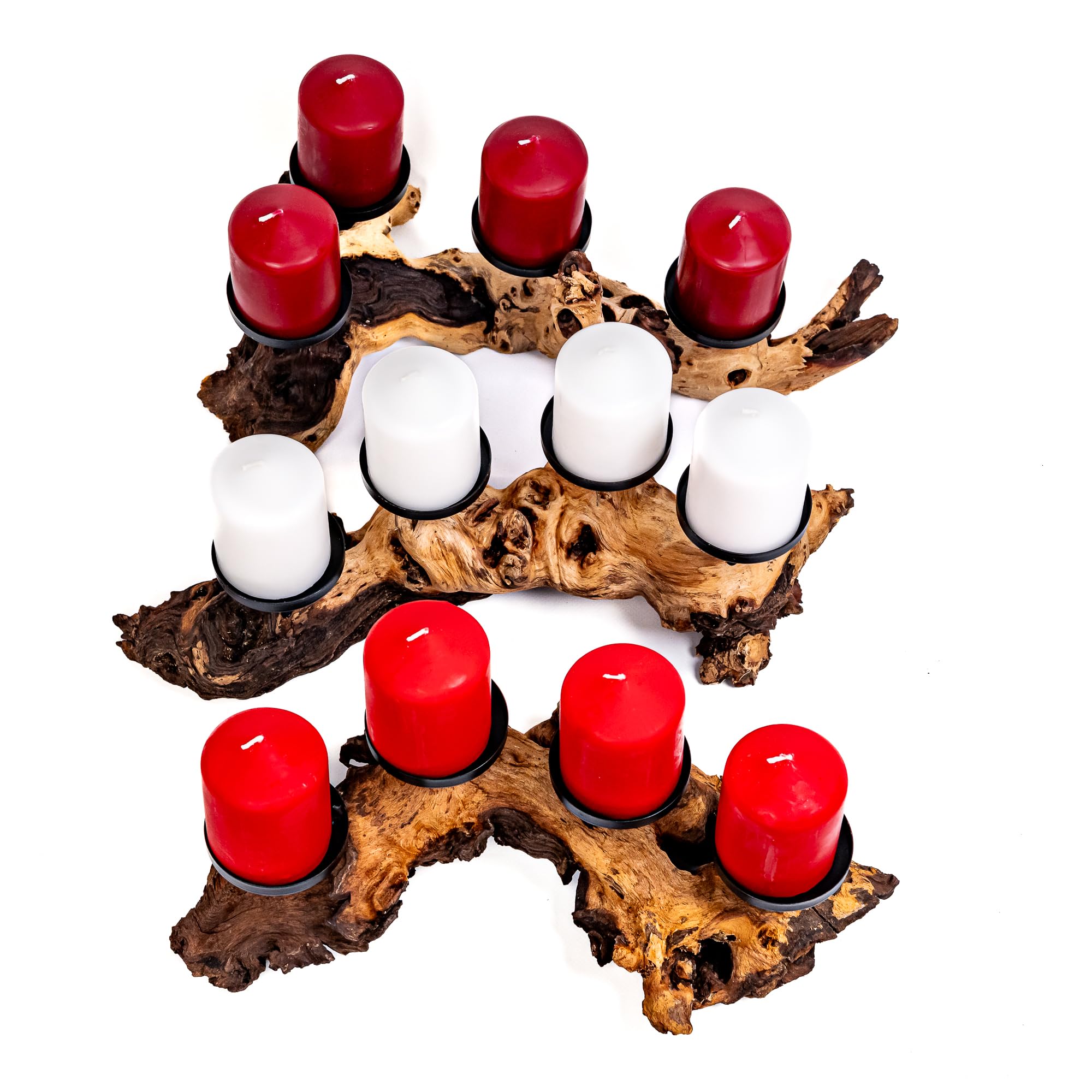 Clayre & Eef Kandelaar 60 cm Zwart Hout Kaarsenstandaard - Clayre & Eef Clayre & Eef Kandelaar 60 cm Zwart Hout Kaarsenstandaard - Clayre & Eef