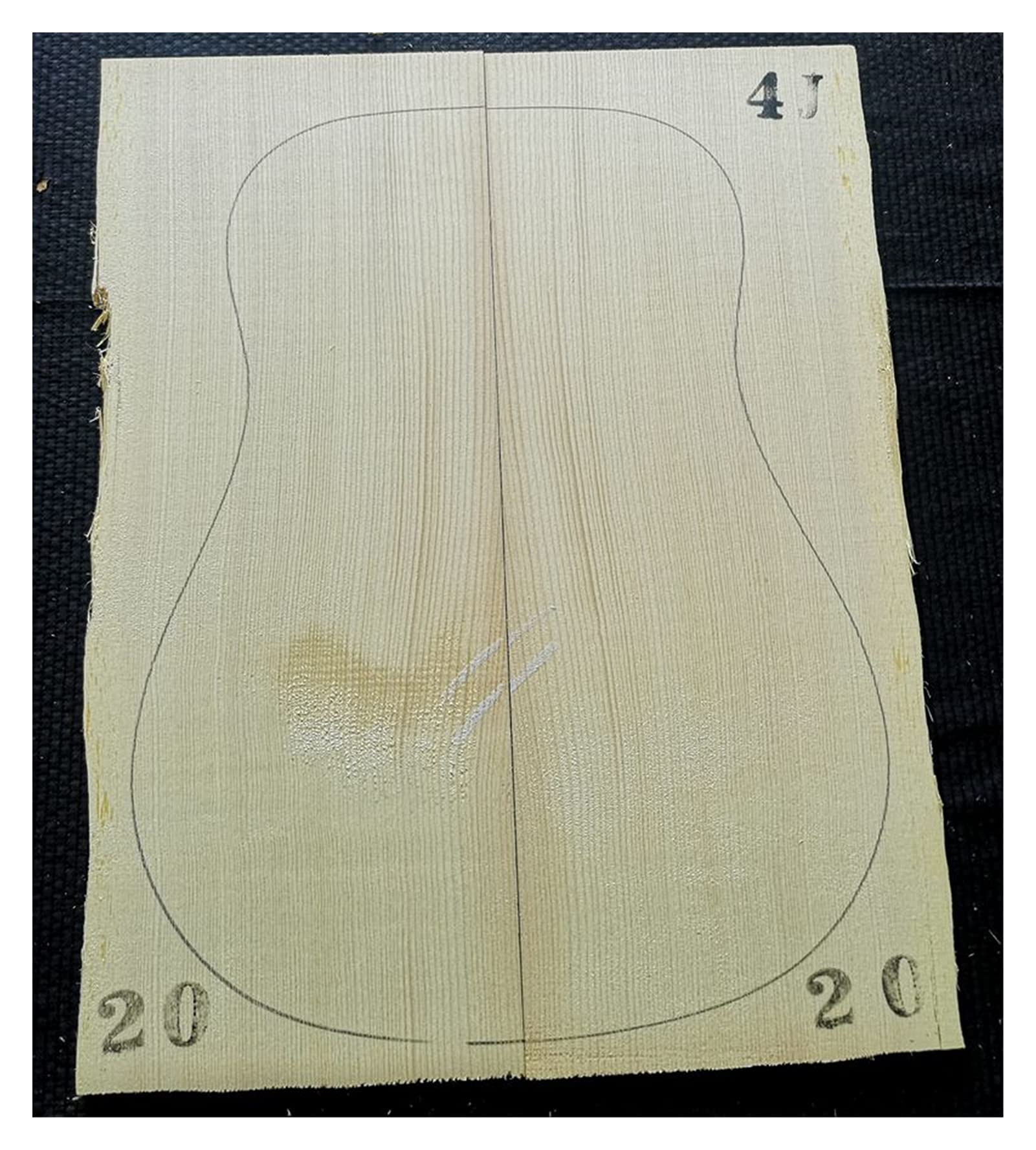 Gitarrenbausatz 4#Grade Picea Abies Alpen Fichte Massivholz Gitarrendecke 41 Zoll DIY Handgemachte Gitarren Herstellungsmaterial Unfertiger DIY Gitarrenkörper (Color : 4J-20)