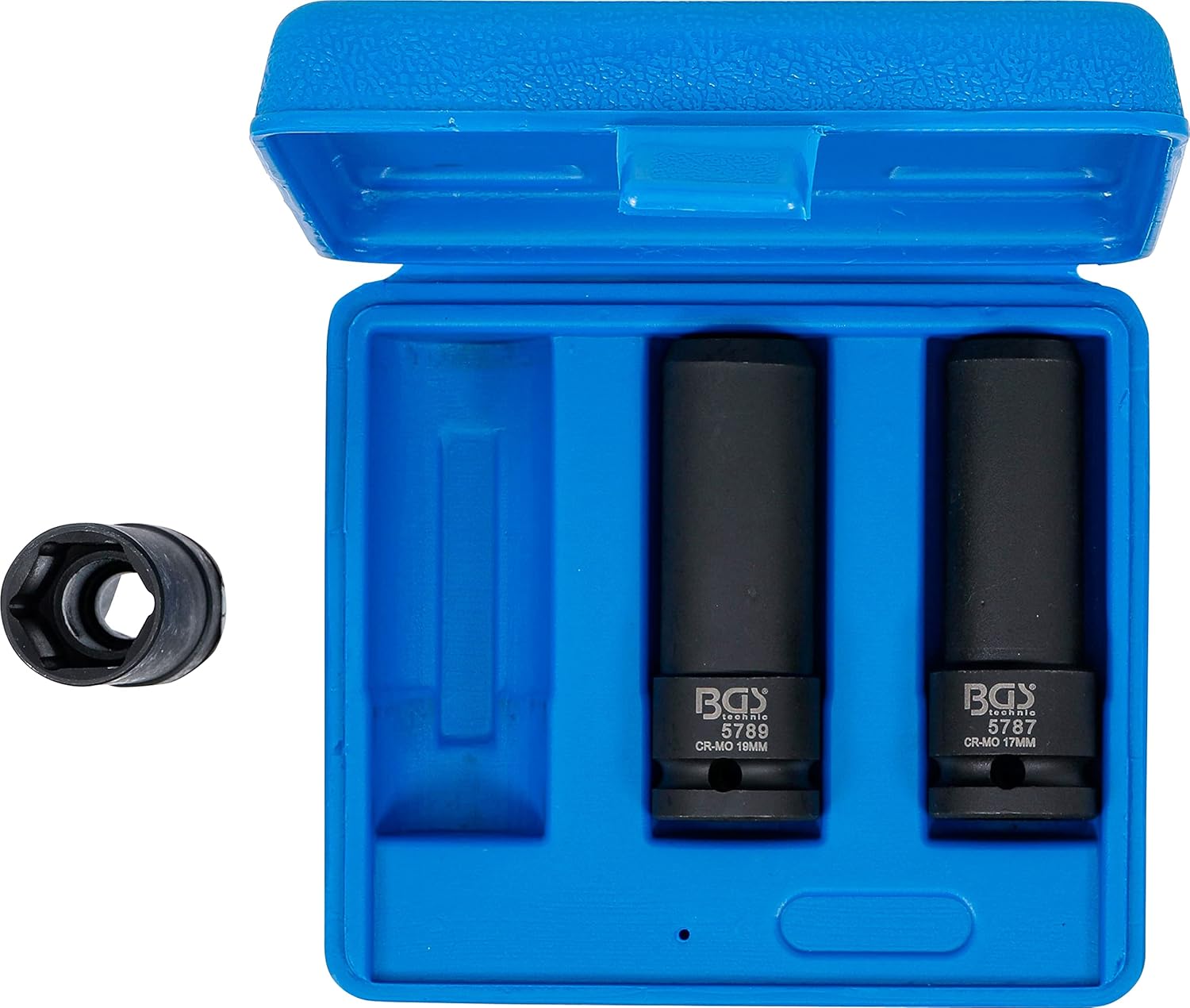 BGS 80003, Kraft Special Socket Set, 12.5 mm (1/2"), 17, 19, 21 mm, 3 Pieces