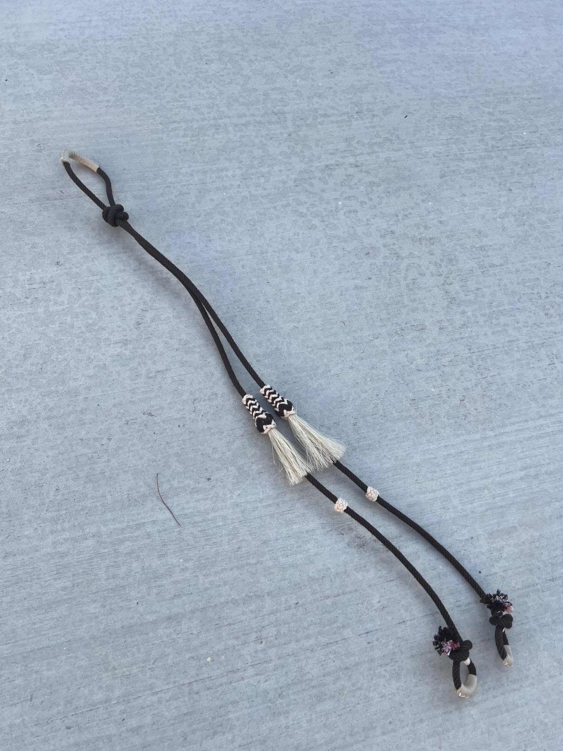 Brown Western Saddle Cotton Horse Reins, Riendas Charras Color Cafe