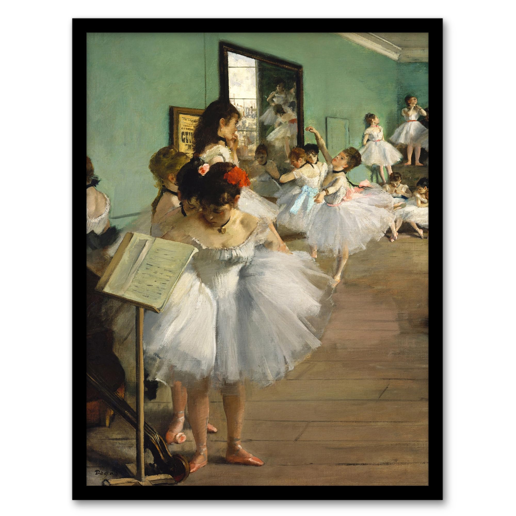 Artery8 Multi Edgar Degas The Dance Class Ballet Studio Framed Wall Art Print Home Décor A3